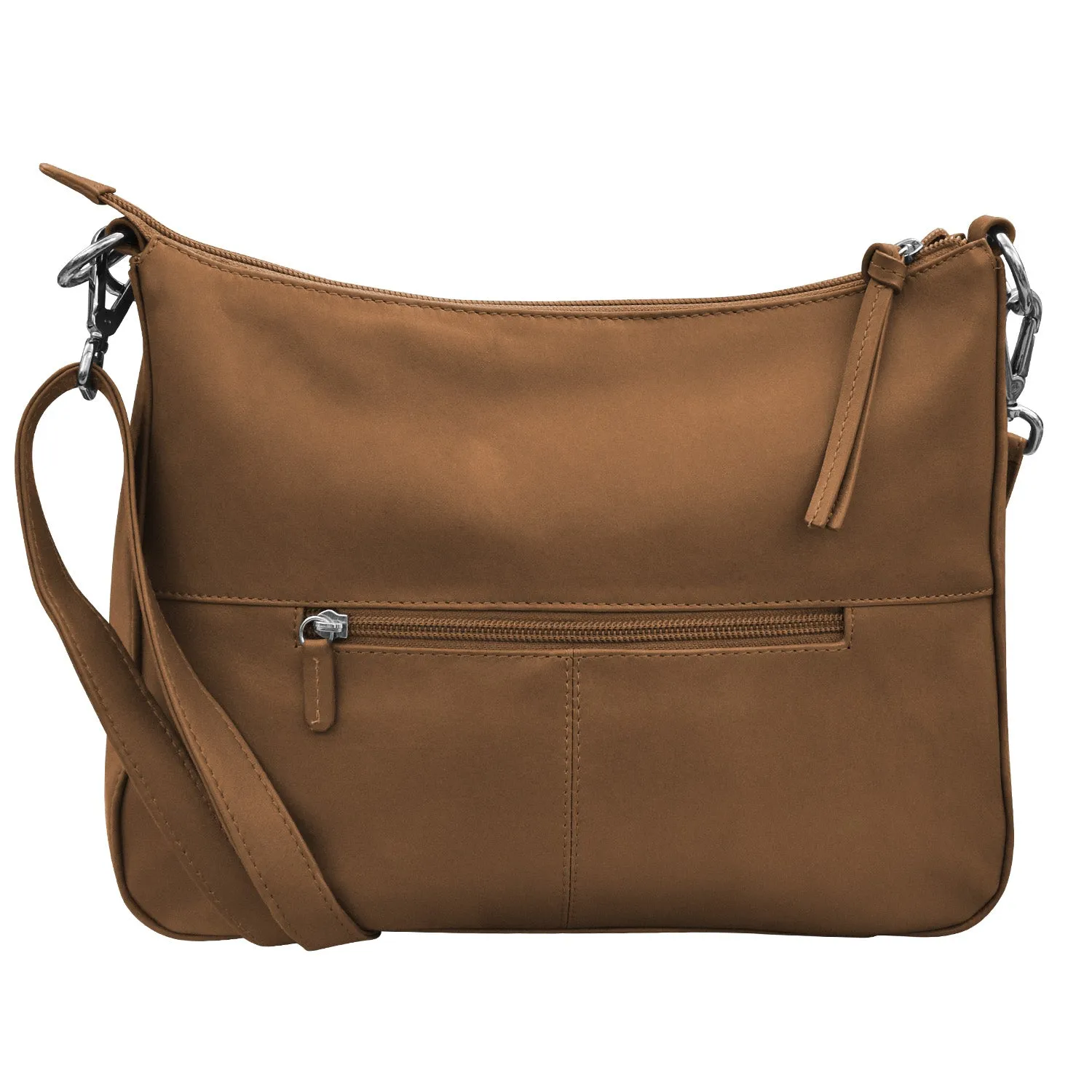 Zip Top Hobo with Two Detachable Straps