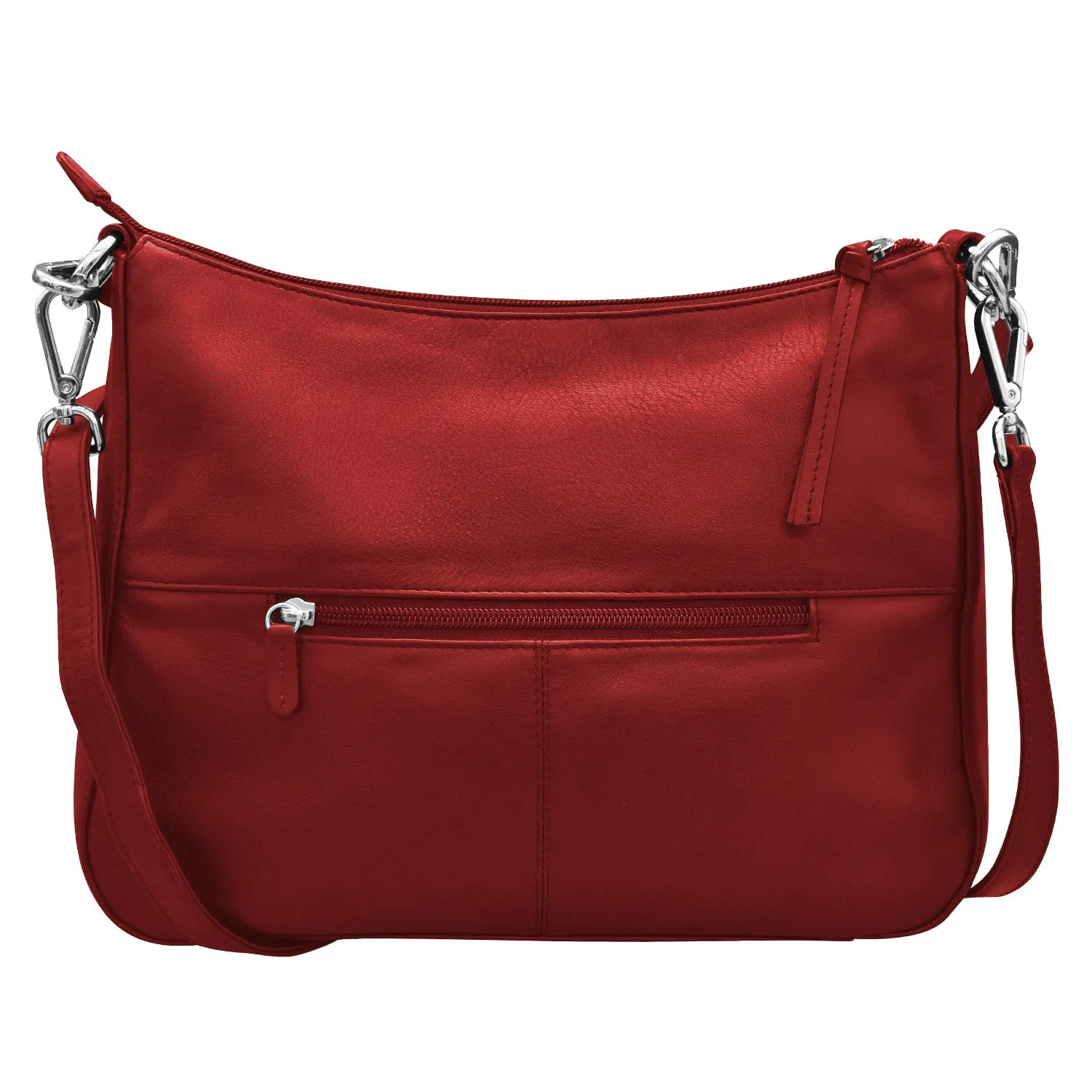 Zip Top Hobo with Two Detachable Straps