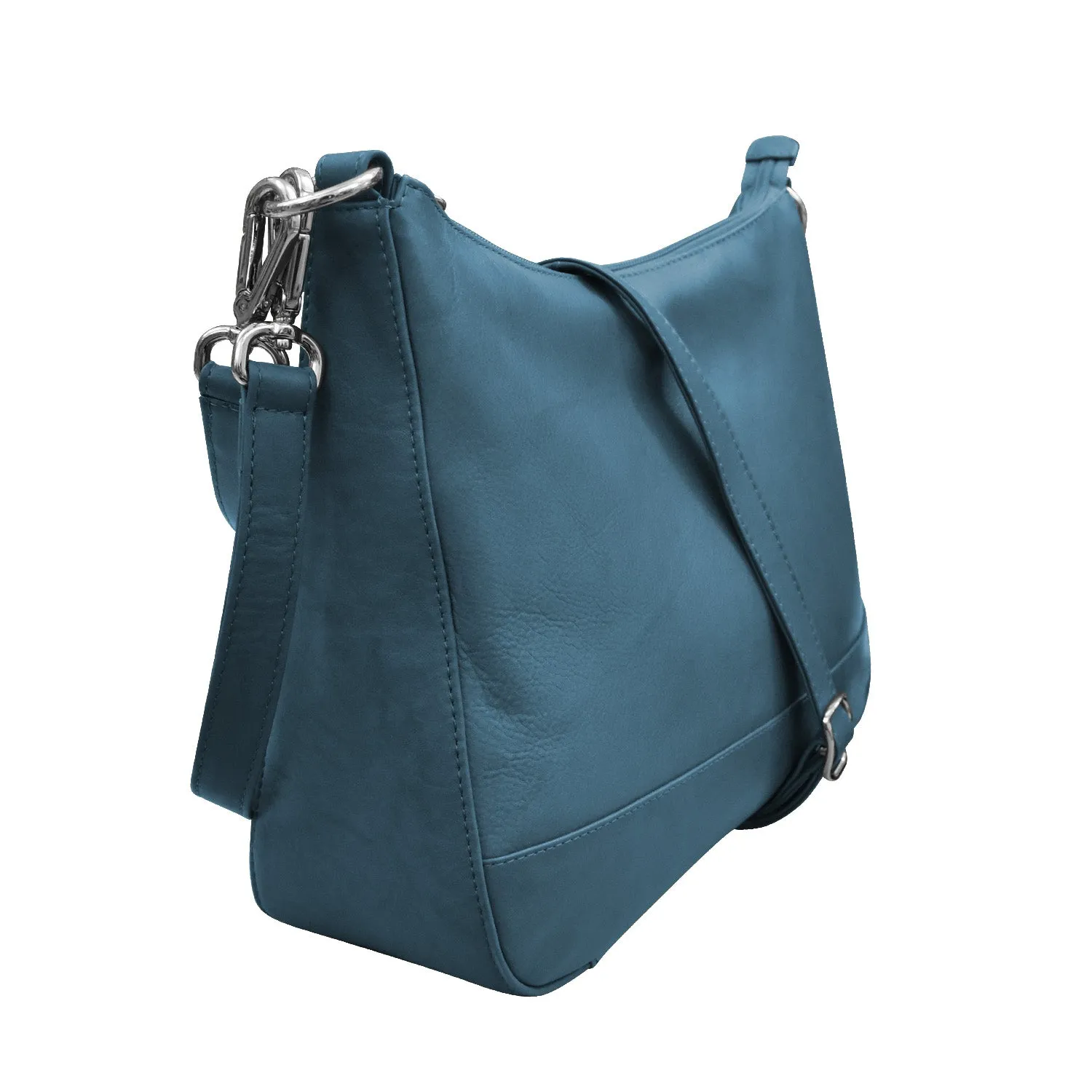 Zip Top Hobo with Two Detachable Straps