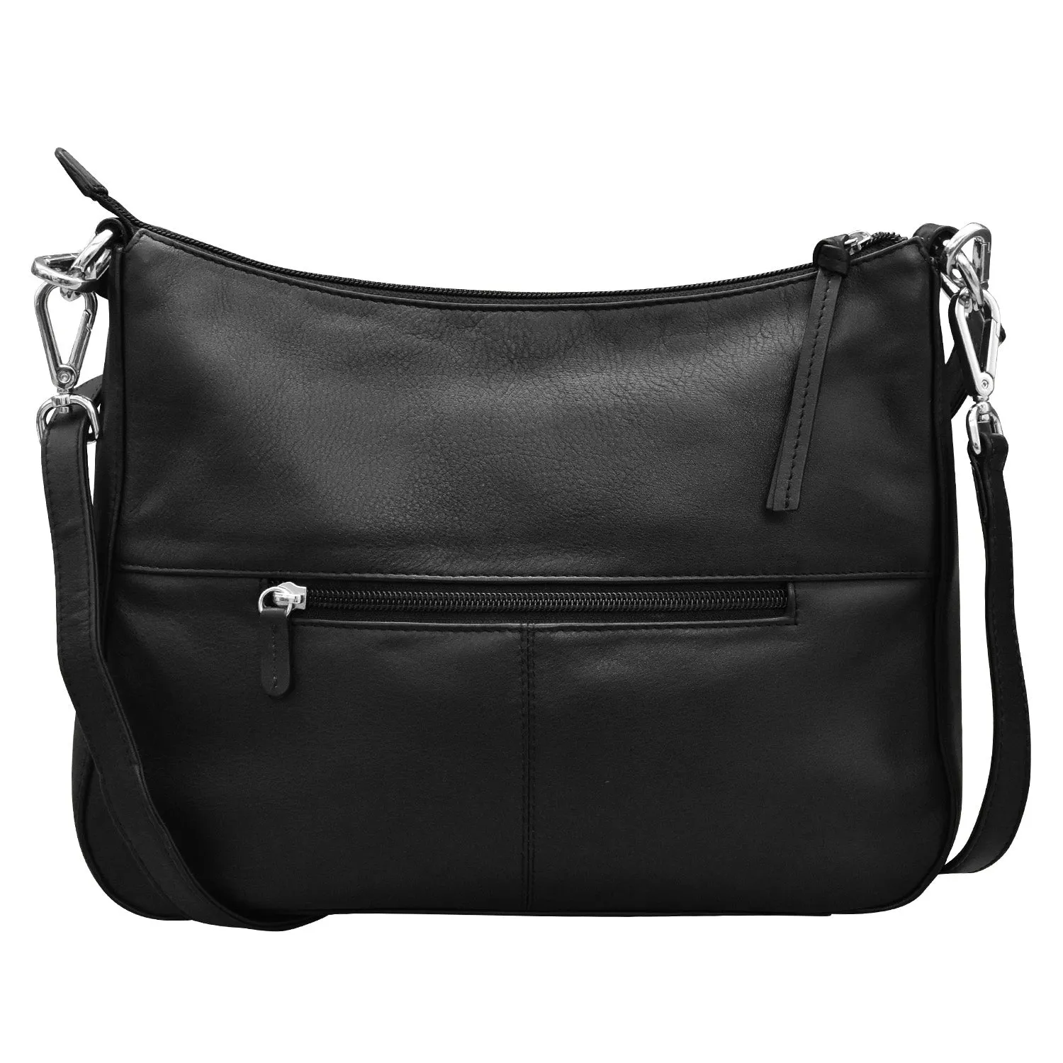 Zip Top Hobo with Two Detachable Straps