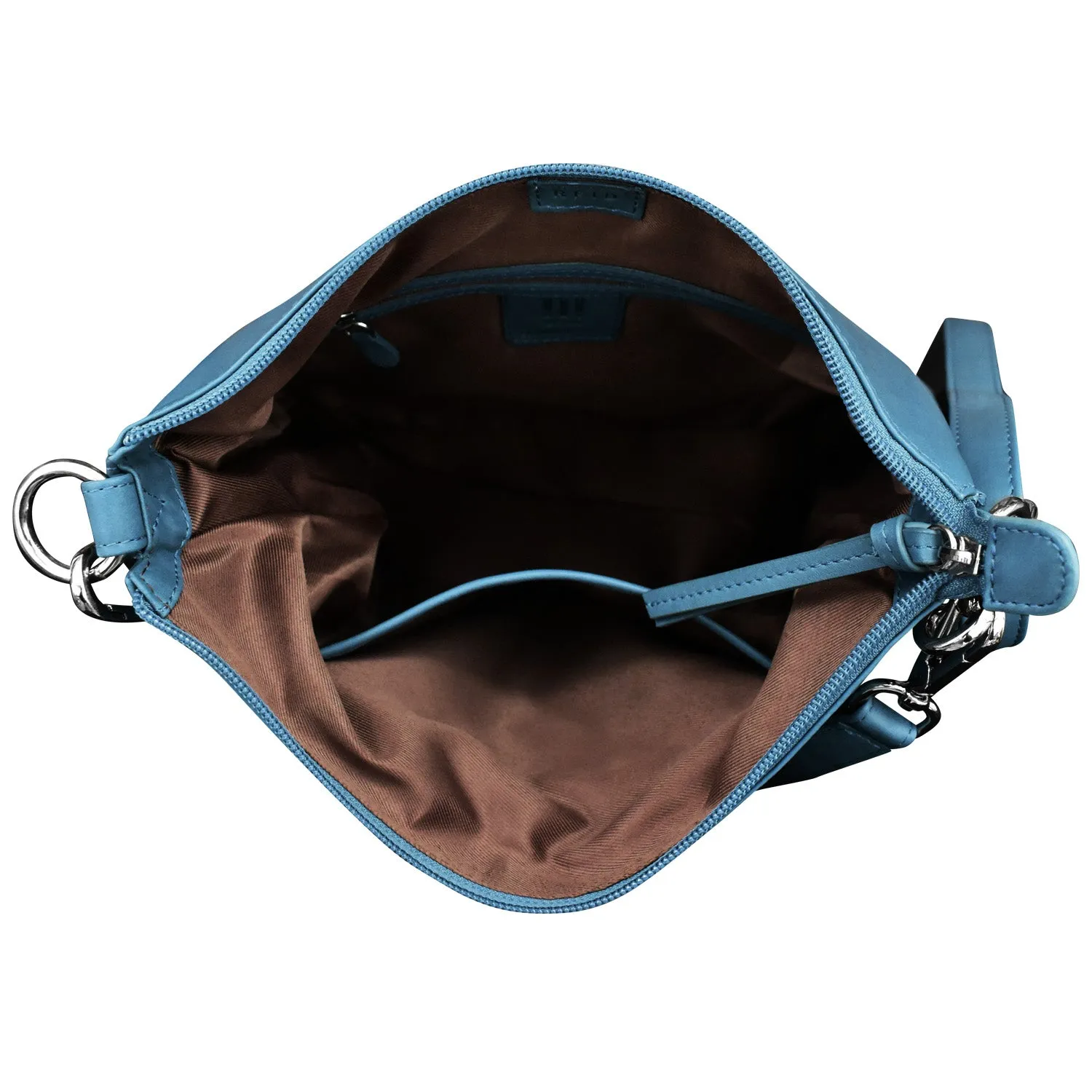 Zip Top Hobo with Two Detachable Straps