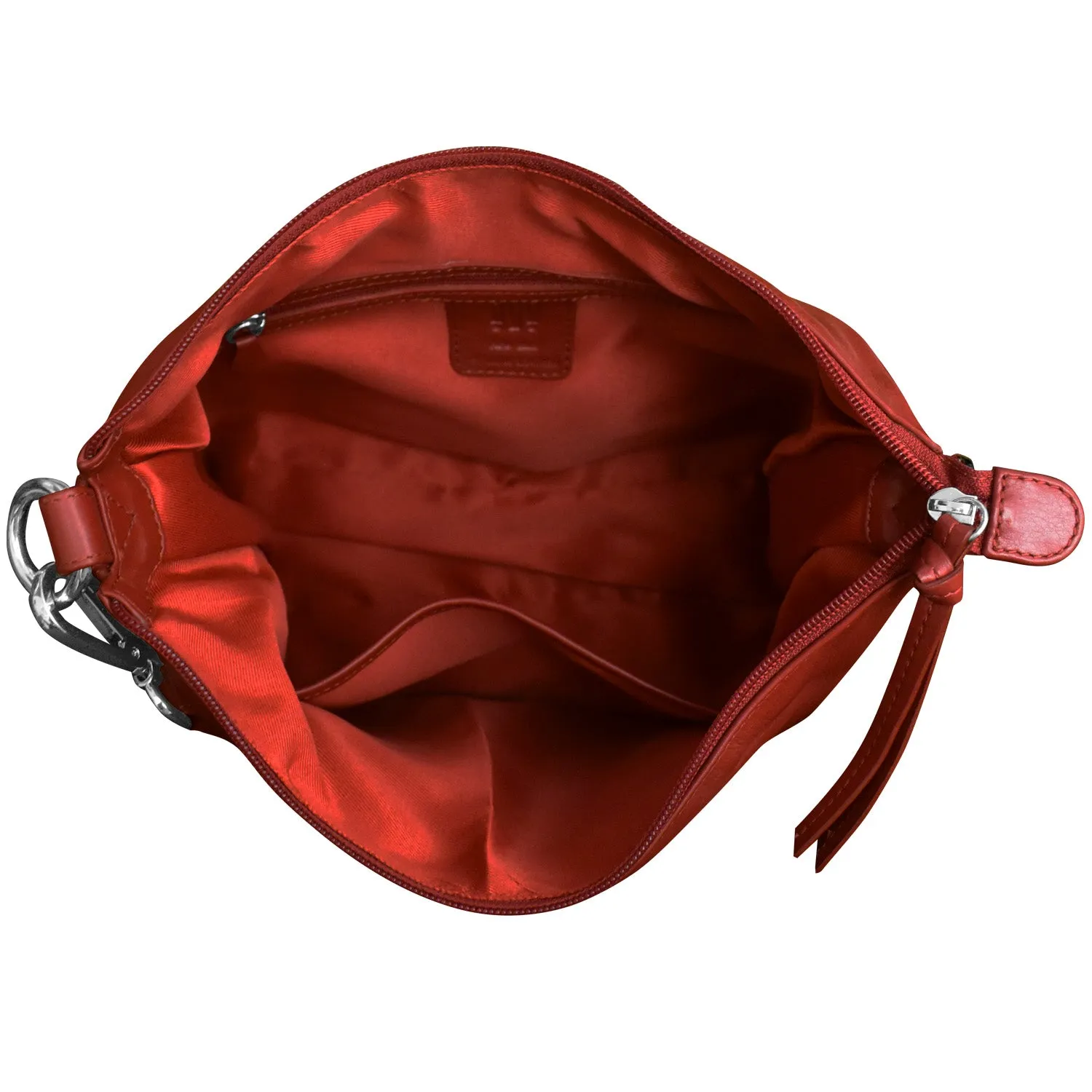 Zip Top Hobo with Two Detachable Straps